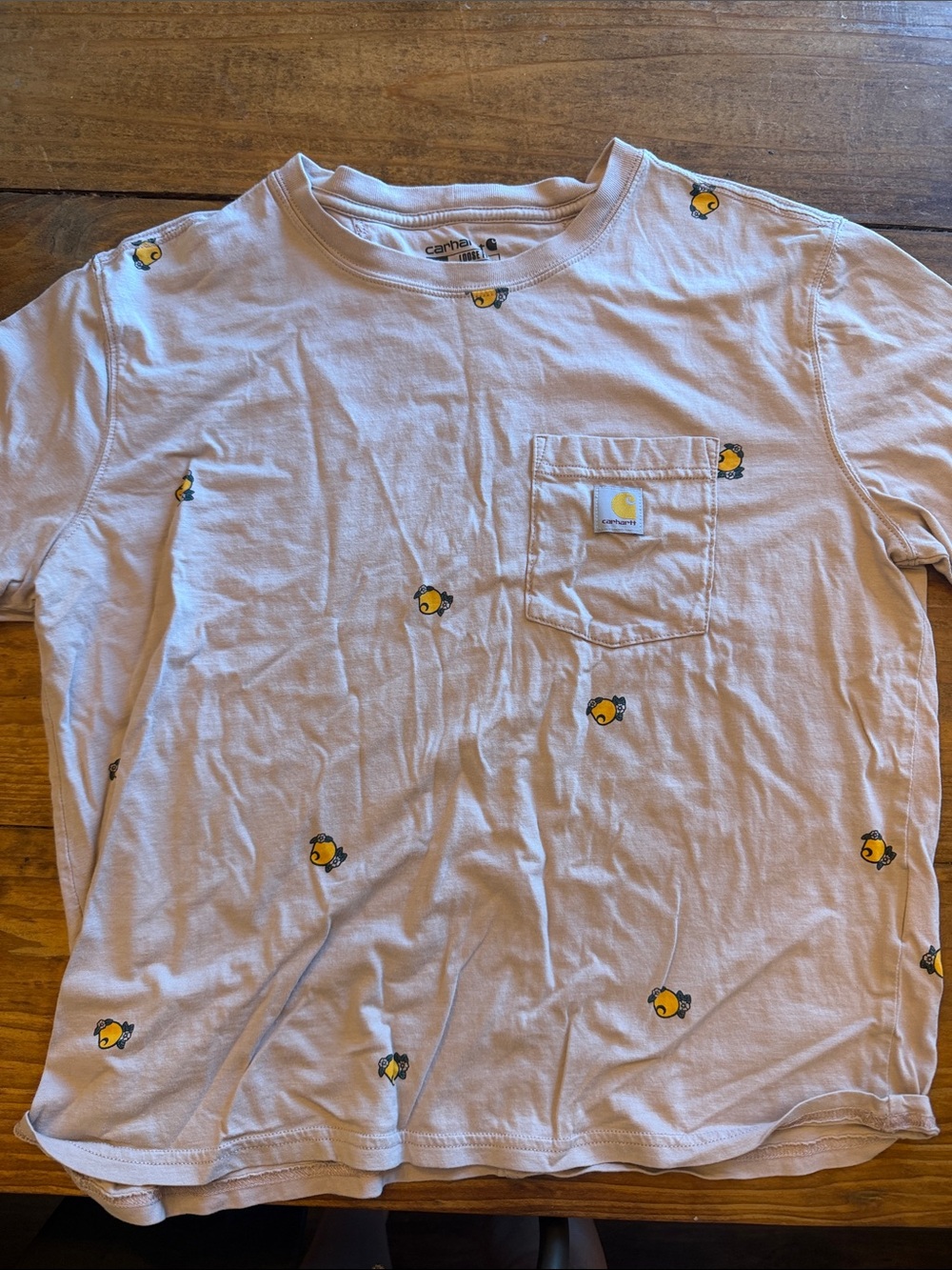 Women’s Carhartt Light Pink Tee with logo